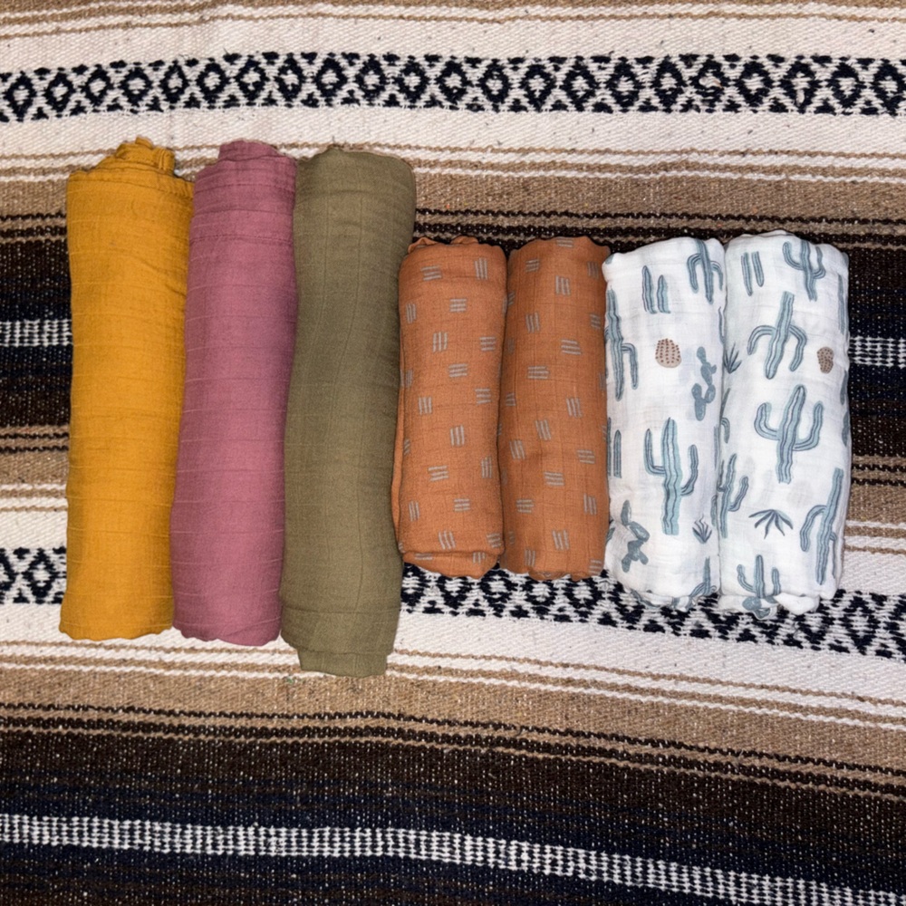 Western Muslin Swaddle Blanket Set- 7 swaddles